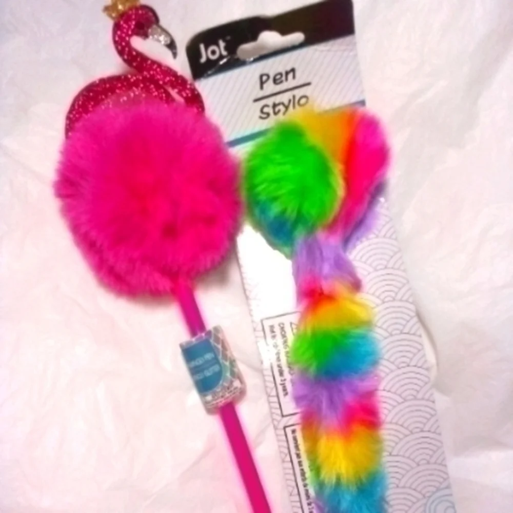 Rainbow Fuzzy Pens Bundle
